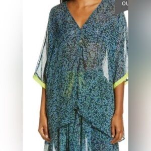Free People Intimately Sleepin In Sheer Shirt/Swim Cover Up  Size Medium